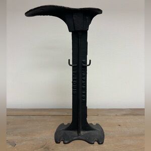 Antique Cast Iron Cobbler Shoe Form, Primitive Stand Shoemaker Tools